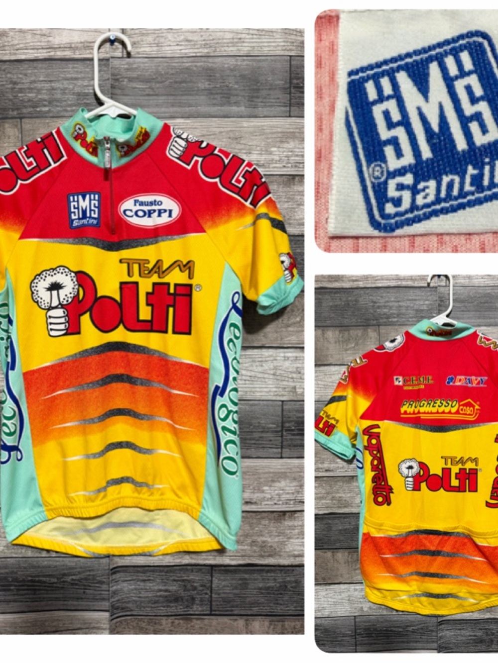 SMS Santini Cycling Jersey 1/4 Zip Men’s S Performance Pocket
